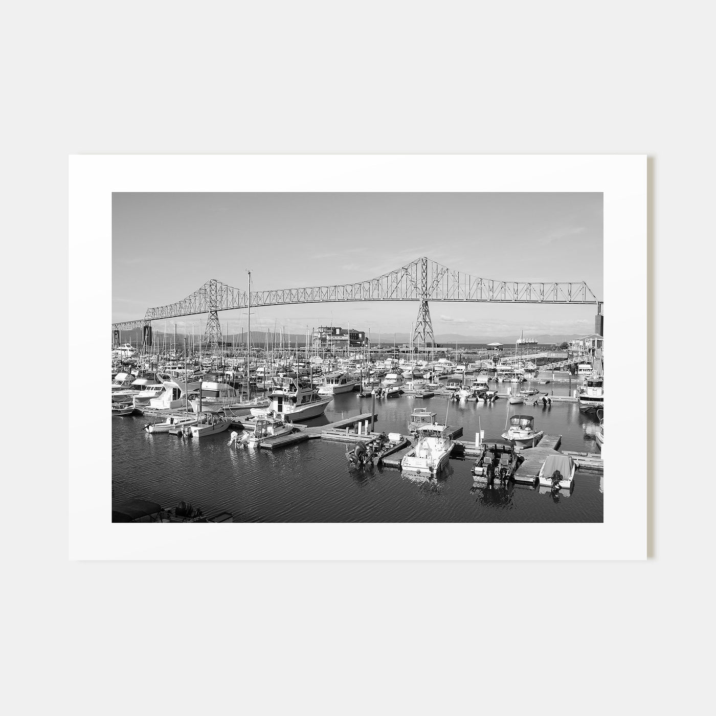 Astoria, Oregon Landscape B&W Poster