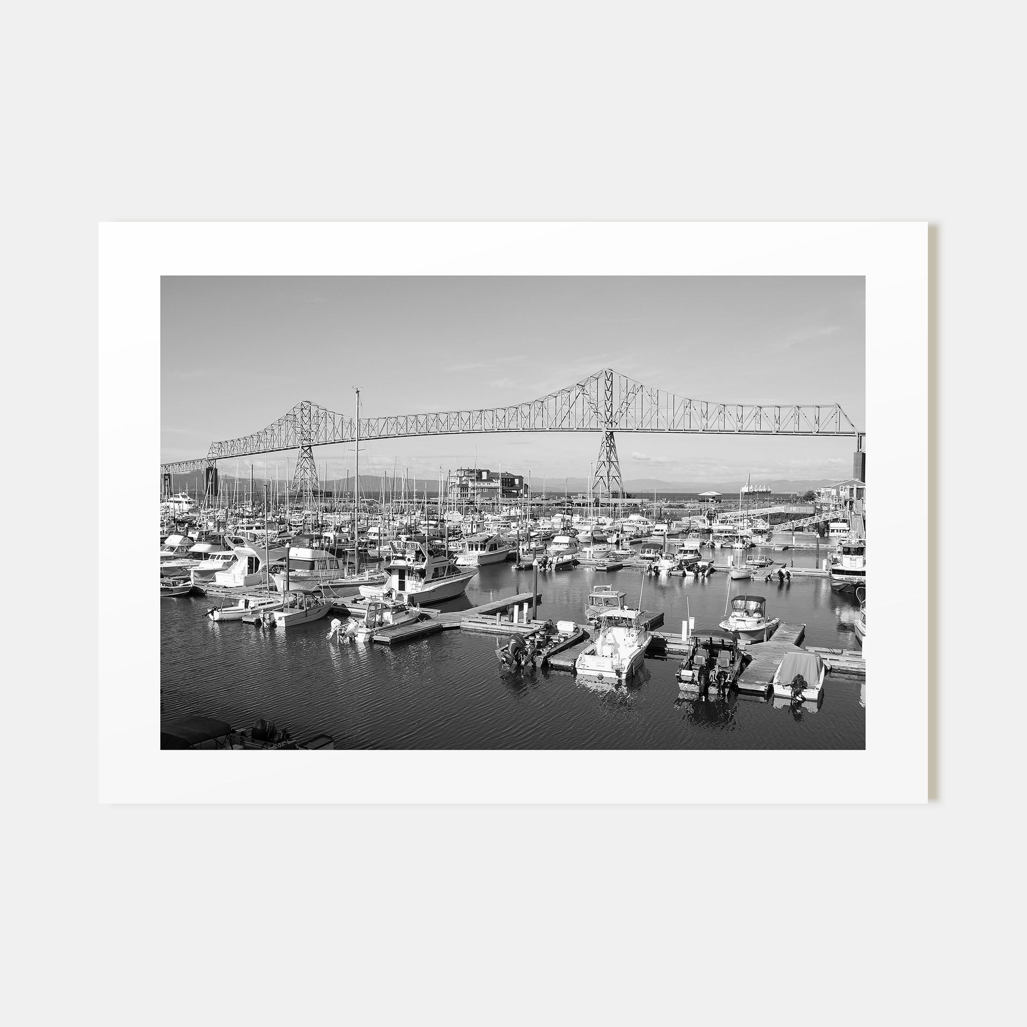 Astoria, Oregon Landscape B&W Poster