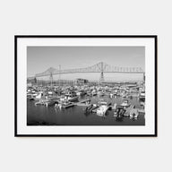 Astoria, Oregon Landscape B&W Poster