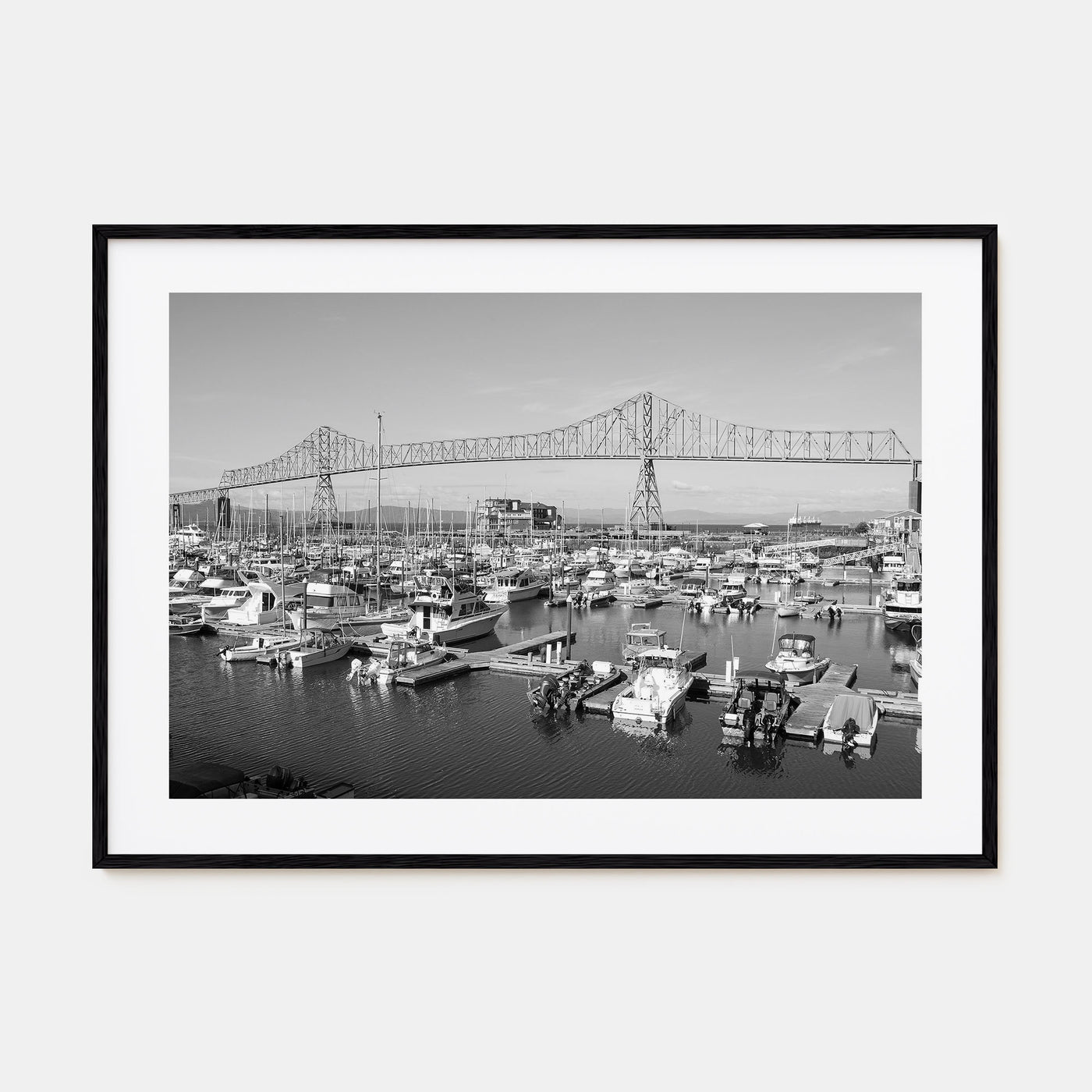 Astoria, Oregon Landscape B&W Poster
