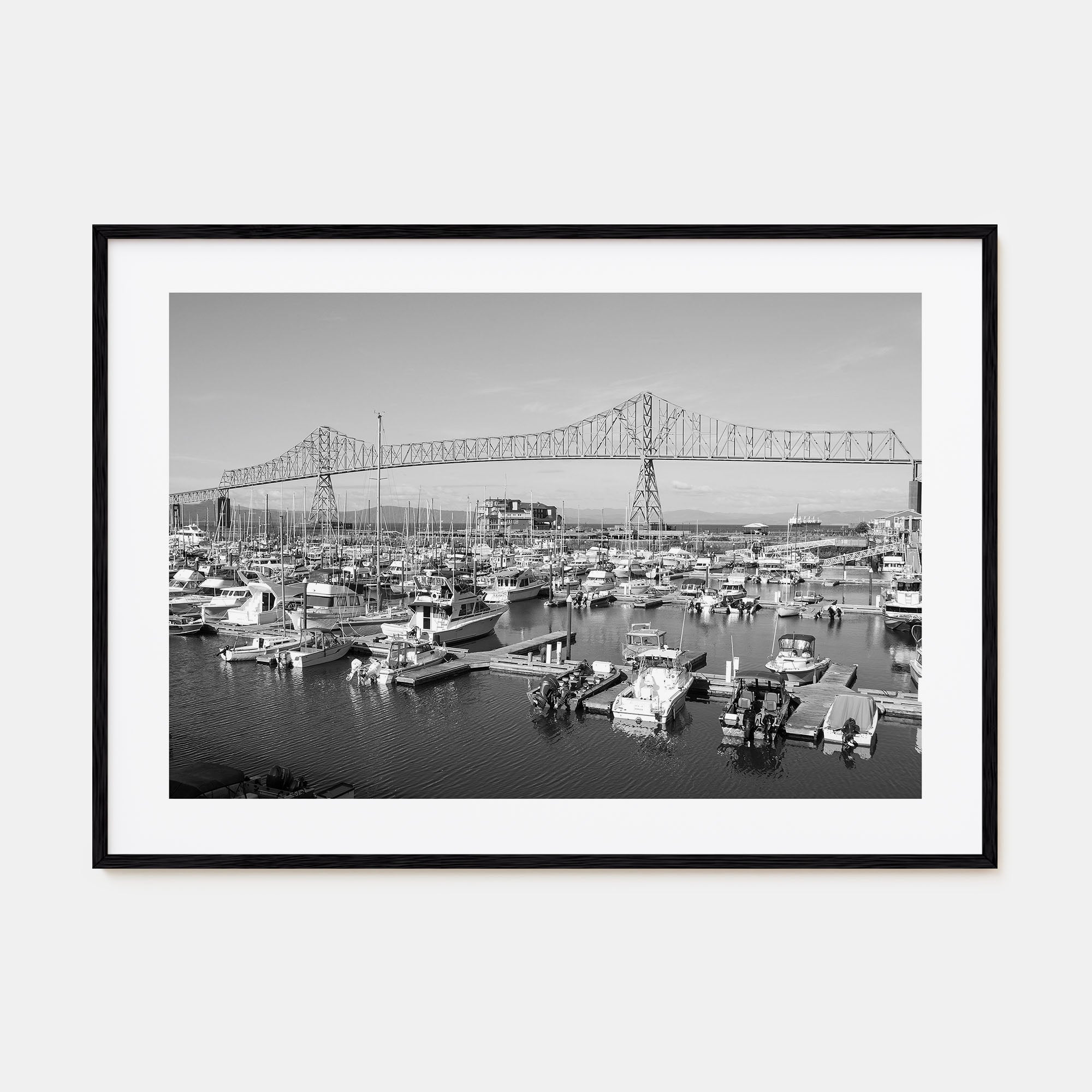 Astoria, Oregon Landscape B&W Poster