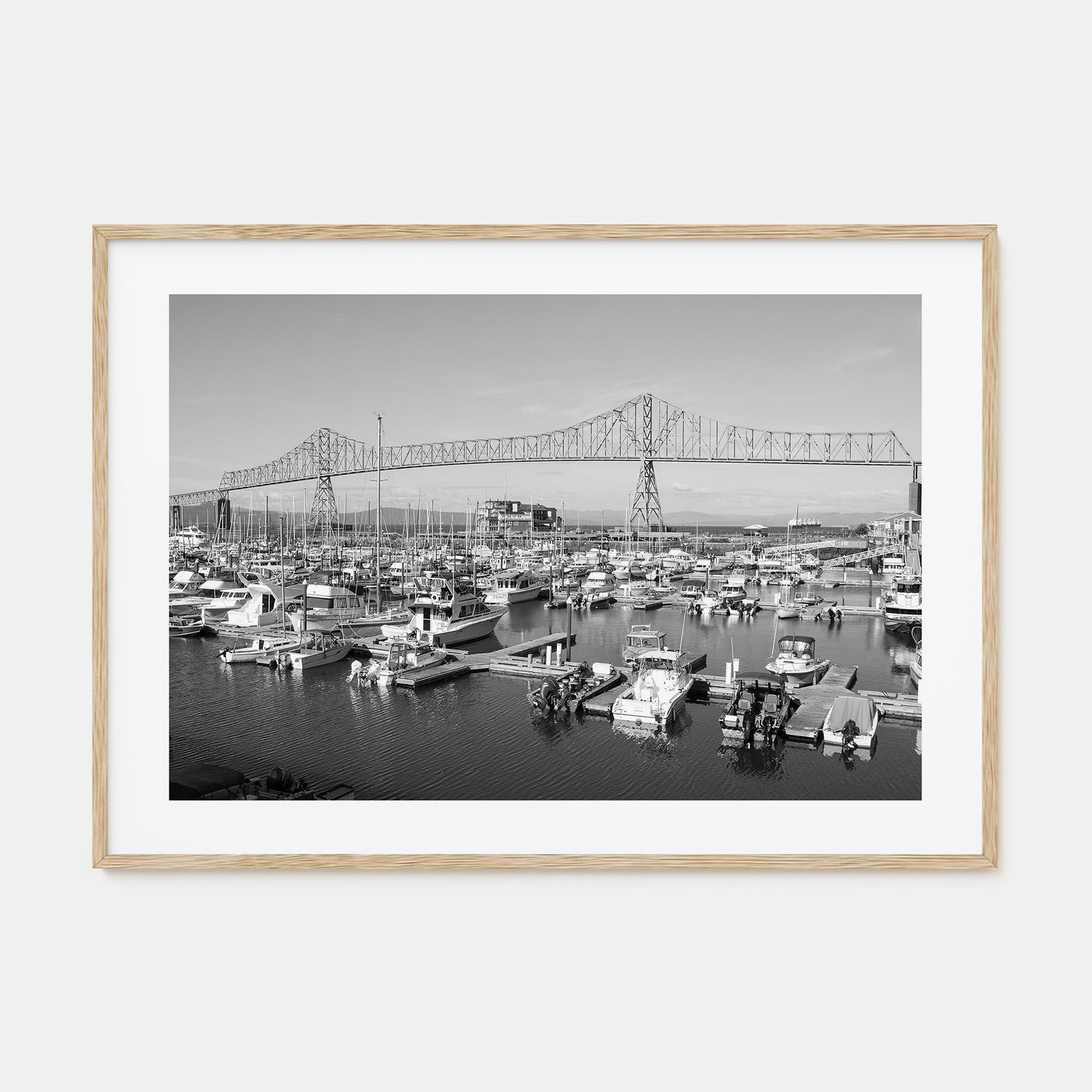 Astoria, Oregon Landscape B&W Poster