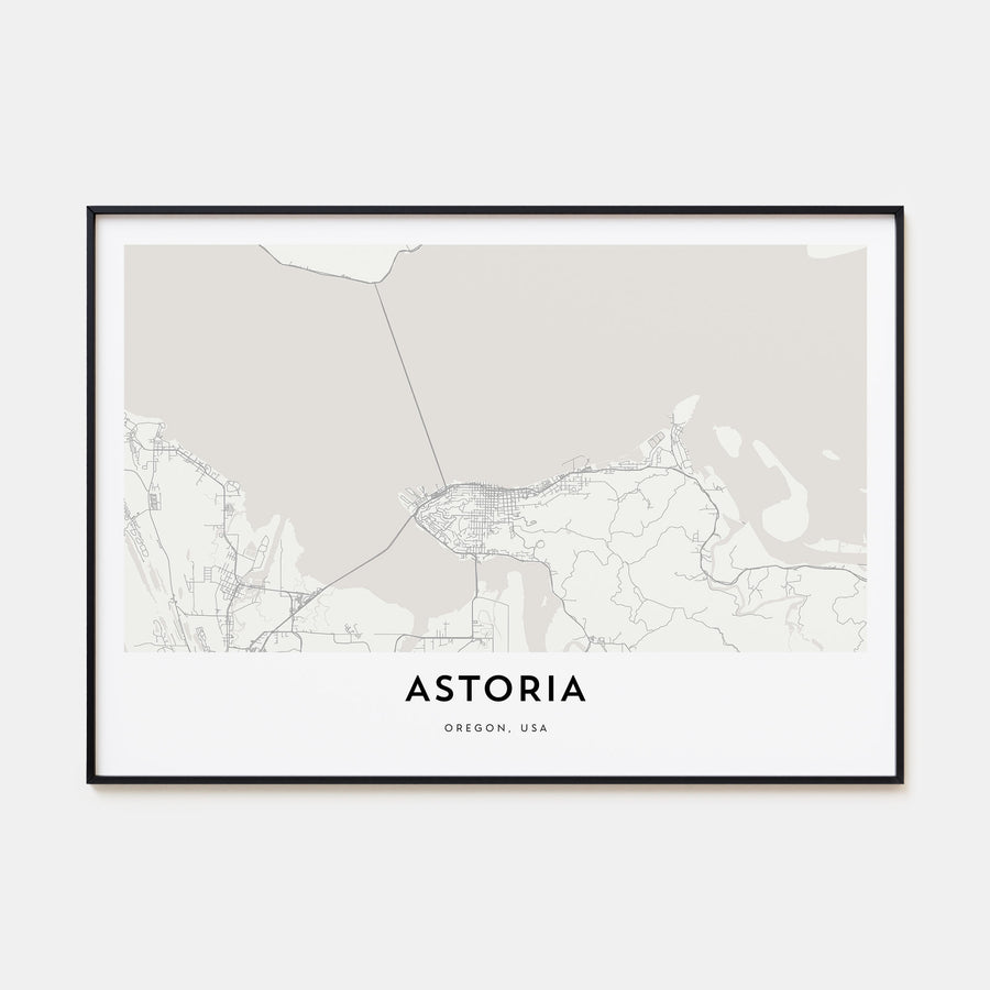 Astoria, Oregon Map Landscape Poster