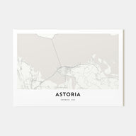 Astoria, Oregon Map Landscape Poster
