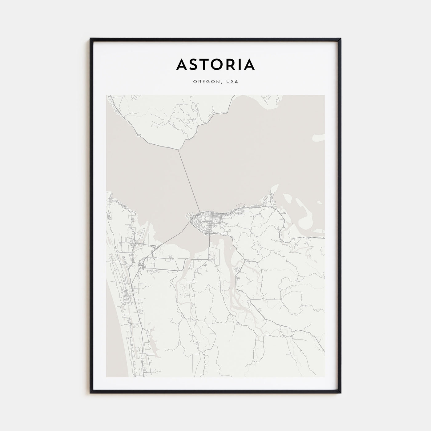 Astoria, Oregon Map Portrait Poster