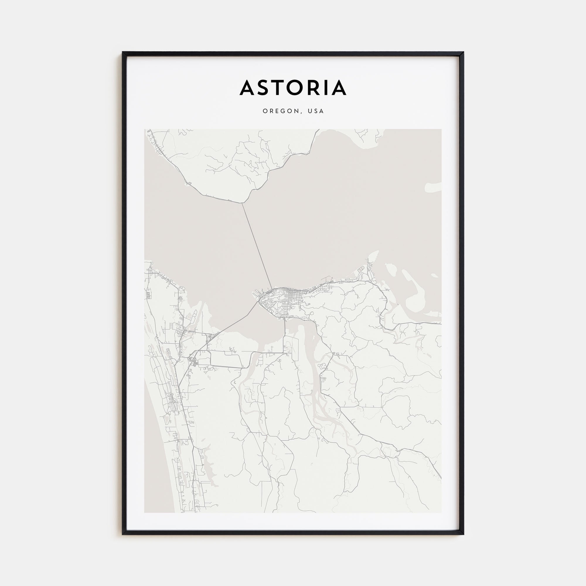 Astoria, Oregon Map Portrait Poster