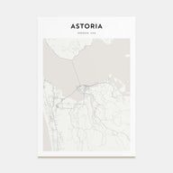 Astoria, Oregon Map Portrait Poster