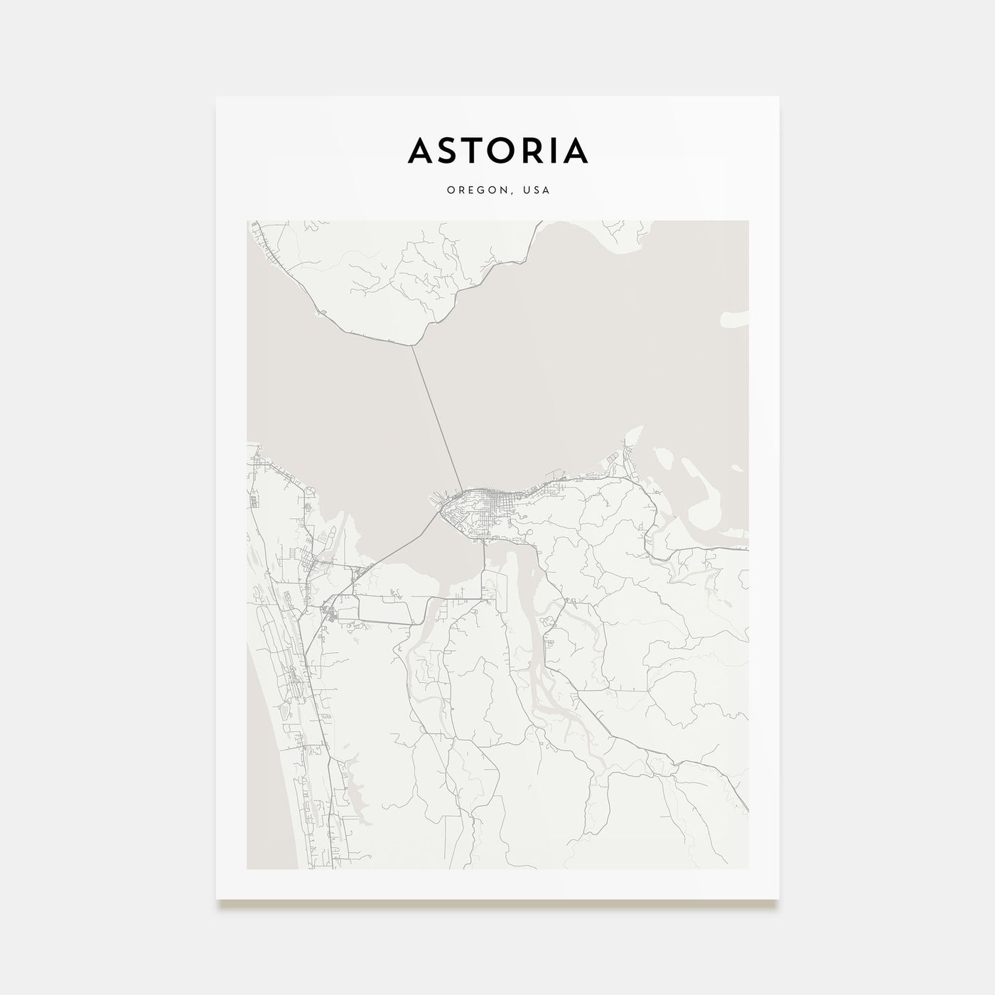 Astoria, Oregon Map Portrait Poster