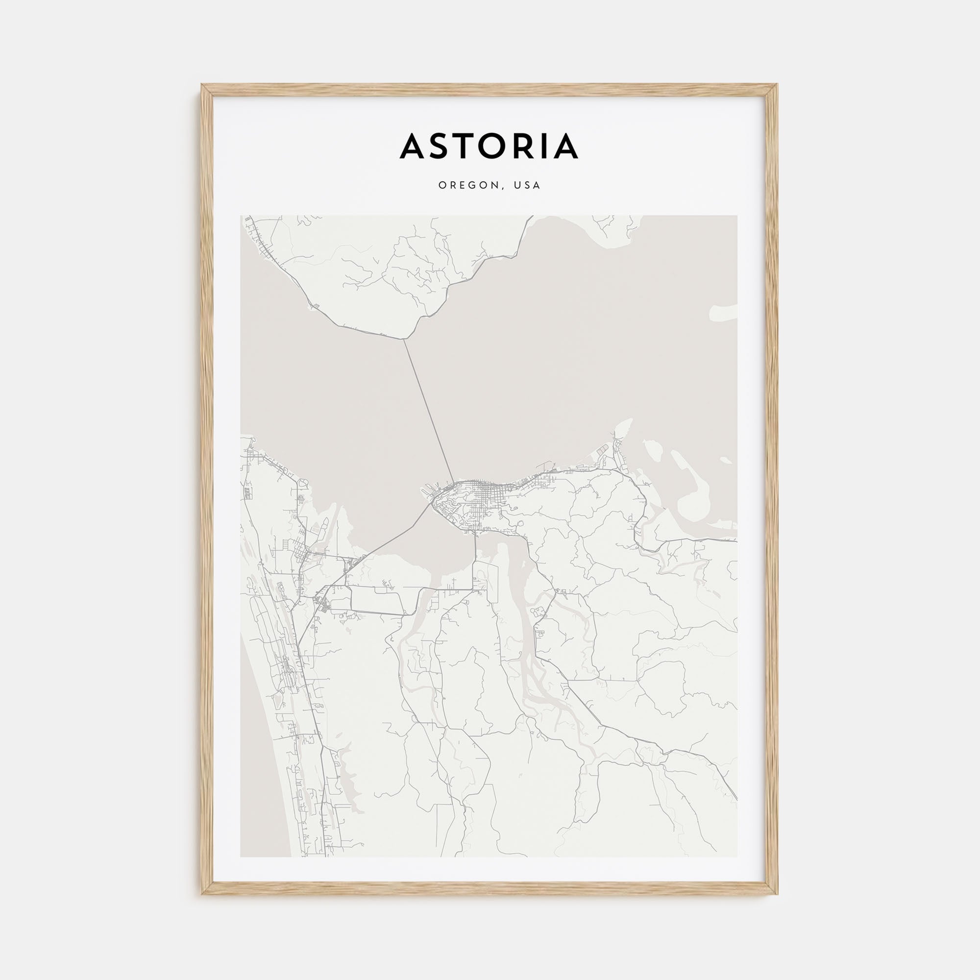 Astoria, Oregon Map Portrait Poster