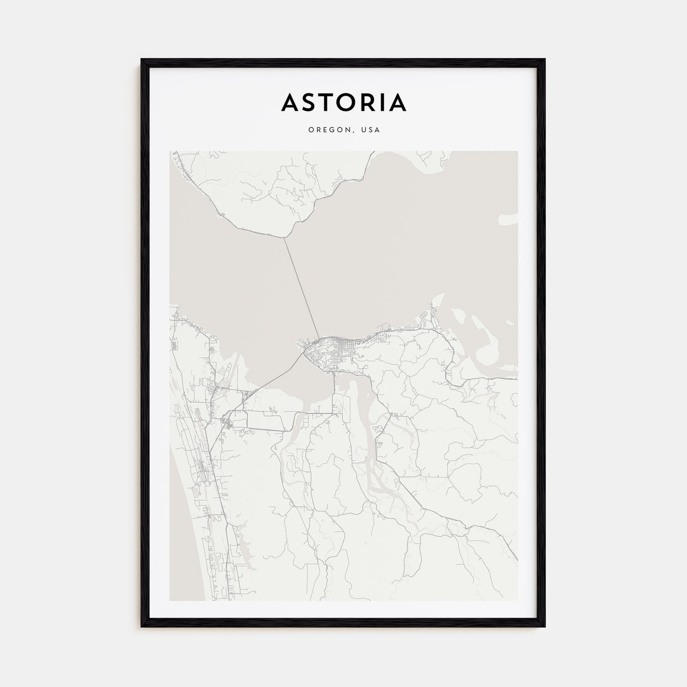 Astoria, Oregon Map Portrait Poster