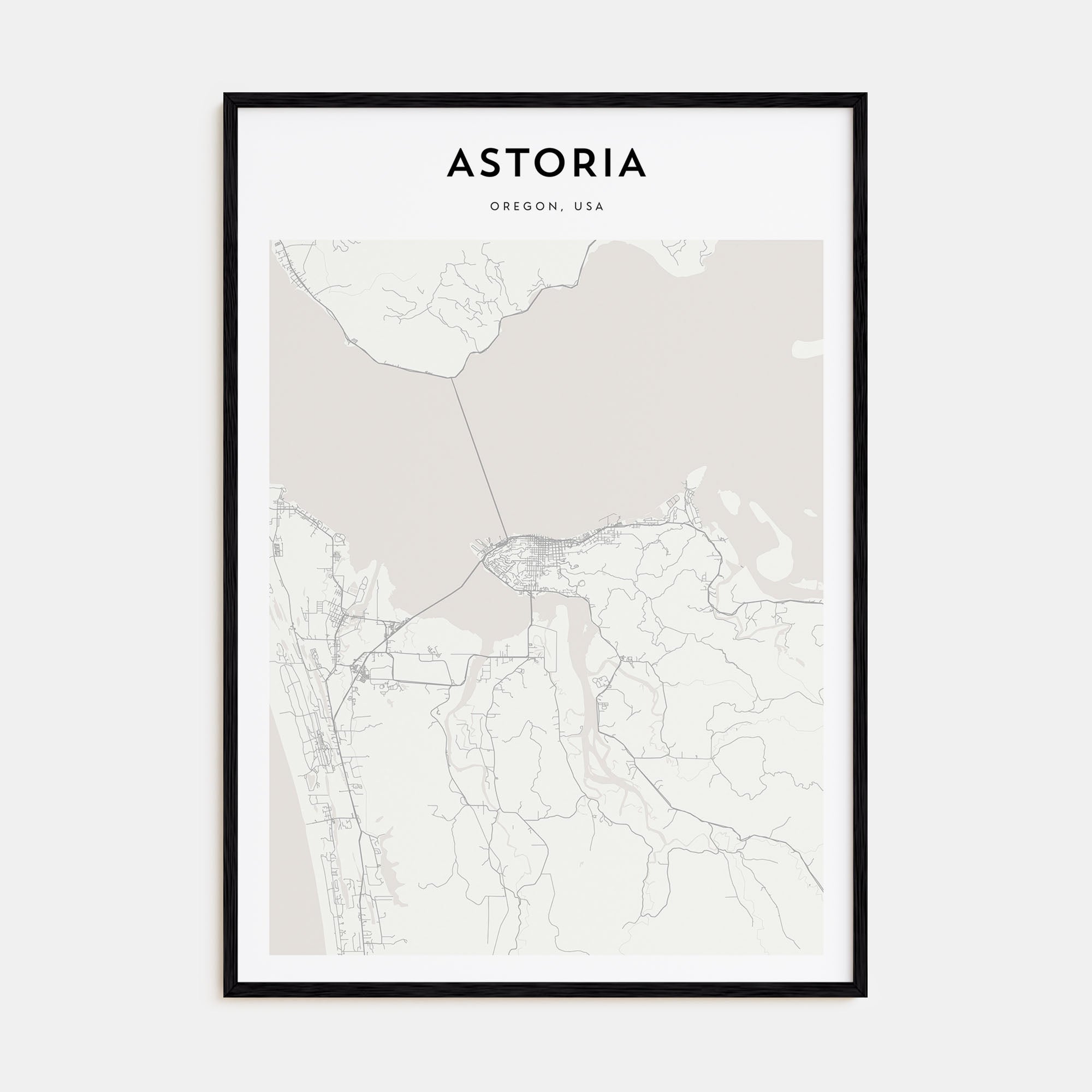 Astoria, Oregon Map Portrait Poster