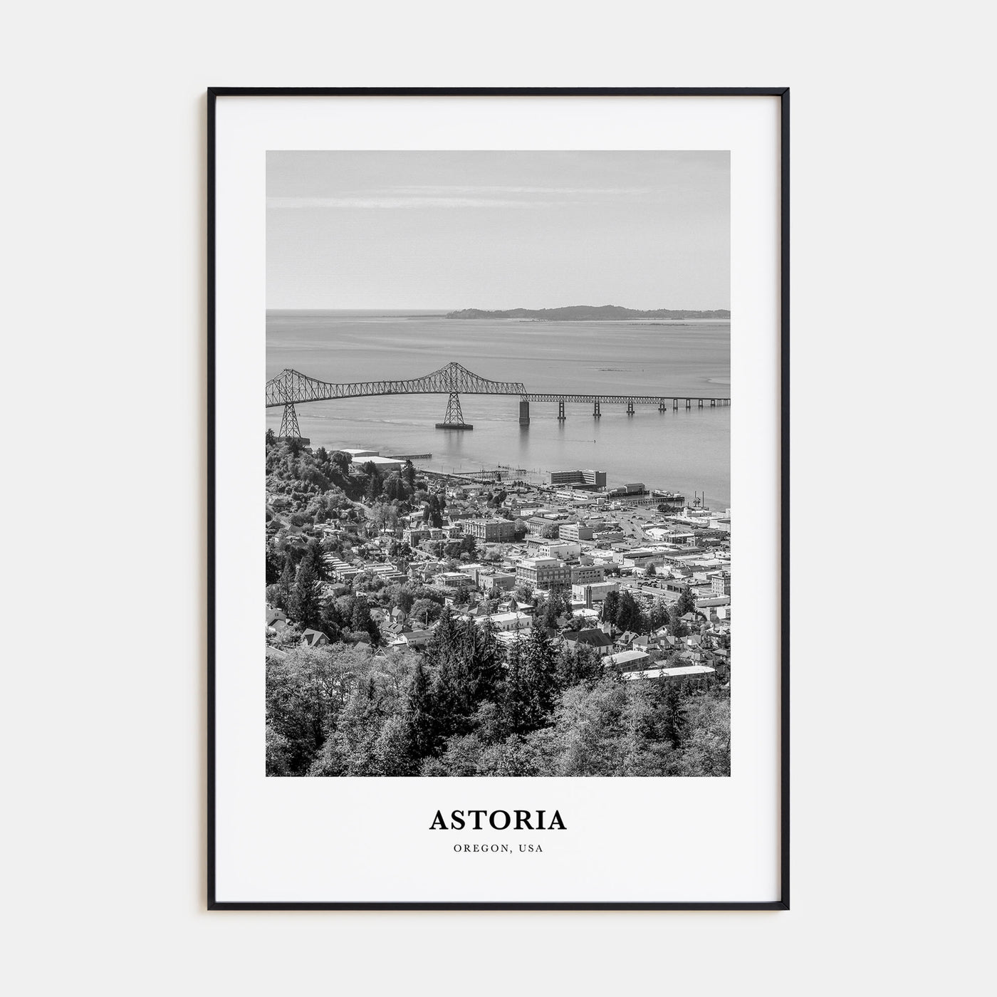 Astoria, Oregon Portrait B&W Poster