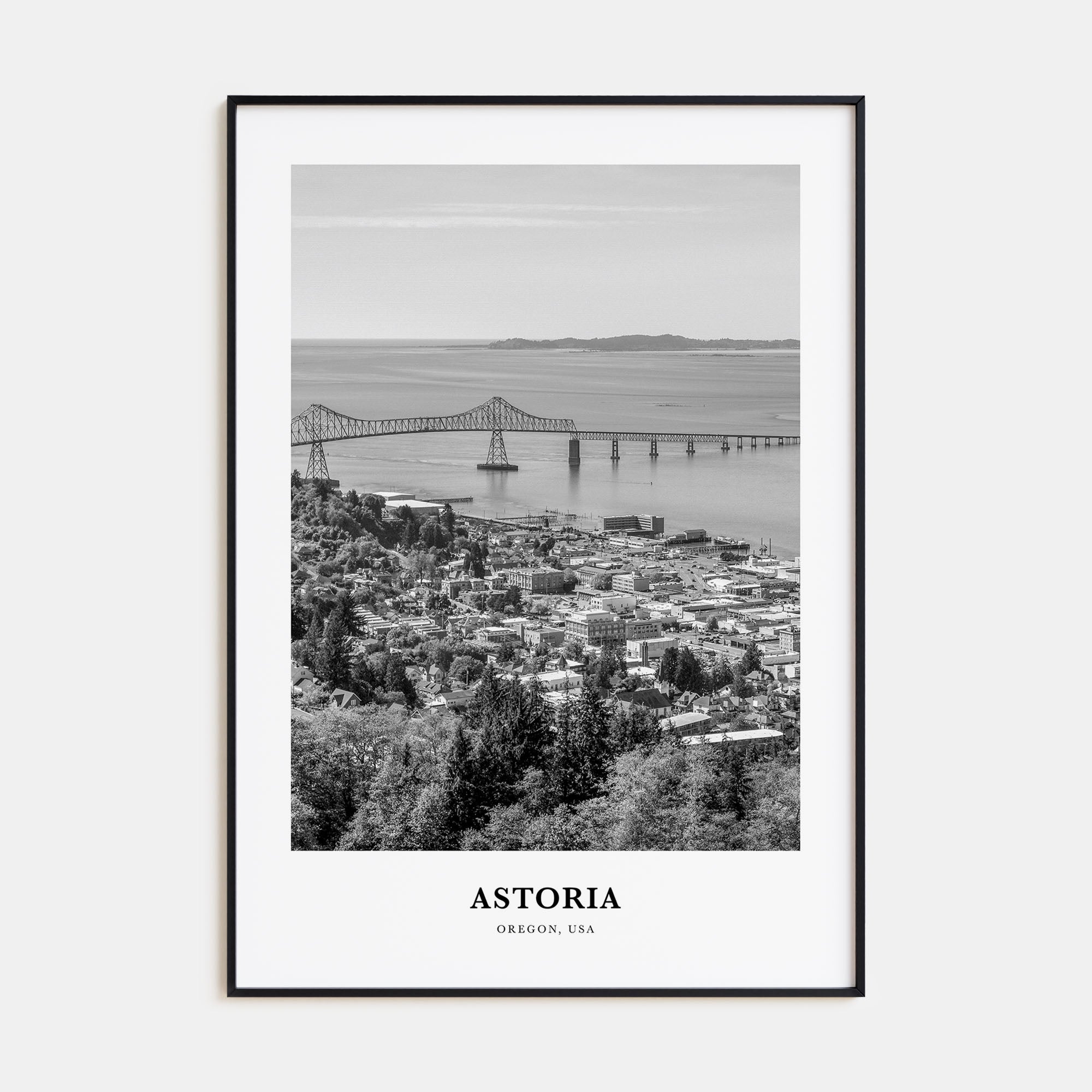 Astoria, Oregon Portrait B&W Poster