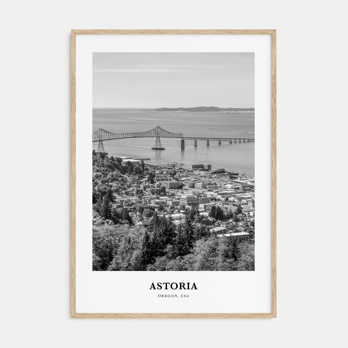 Astoria, Oregon Portrait B&W Poster