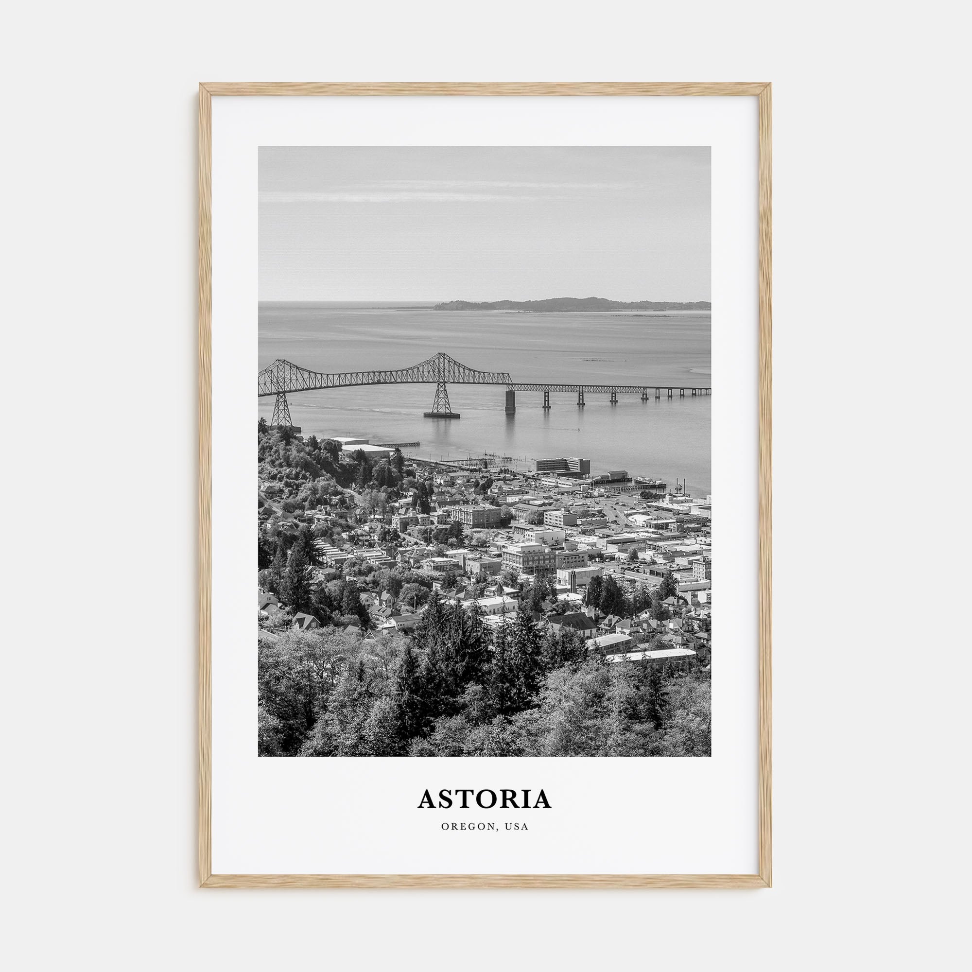 Astoria, Oregon Portrait B&W Poster