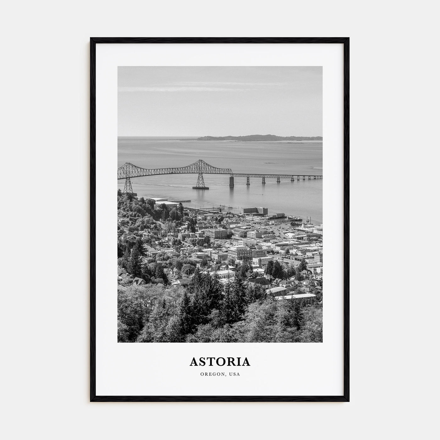 Astoria, Oregon Portrait B&W Poster
