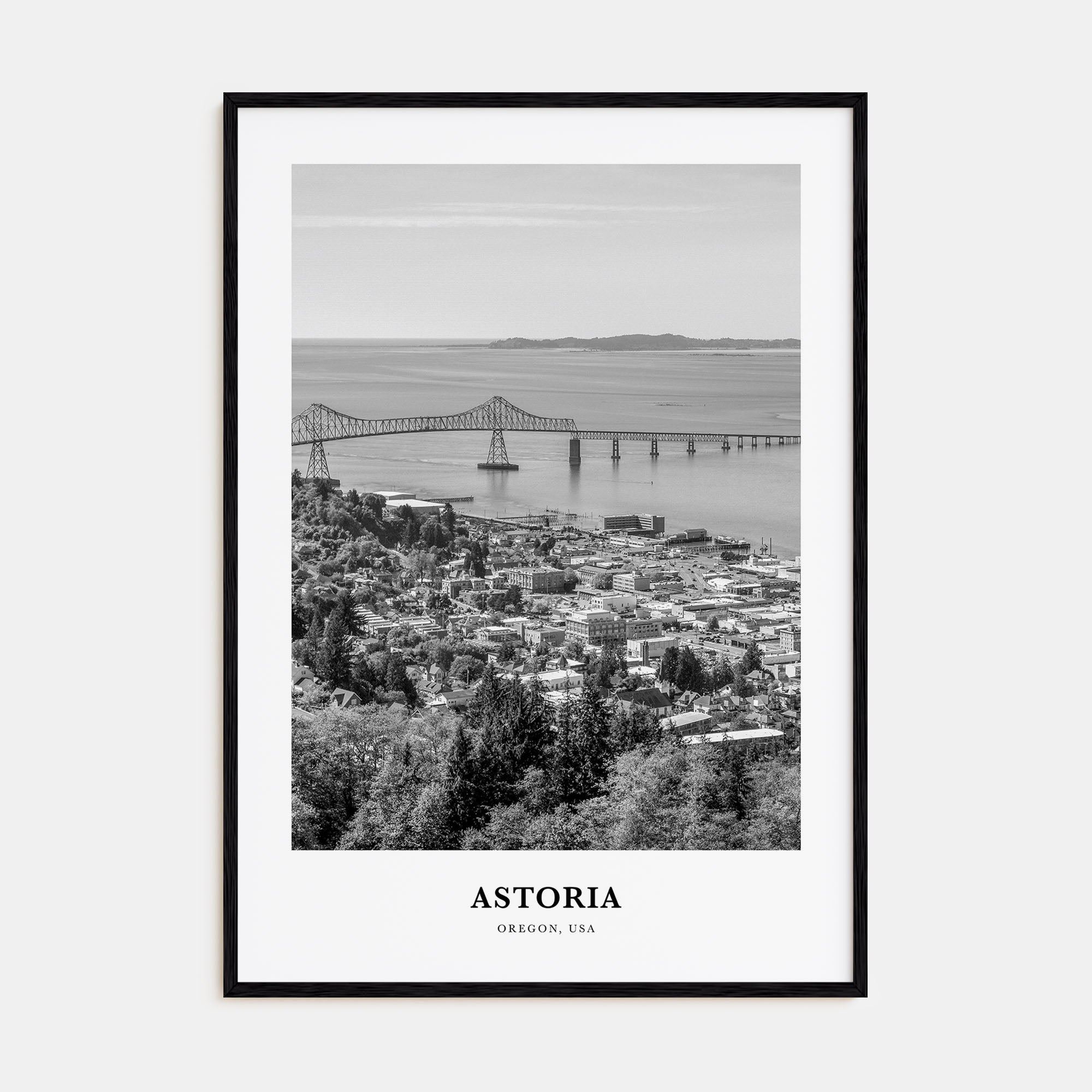 Astoria, Oregon Portrait B&W Poster