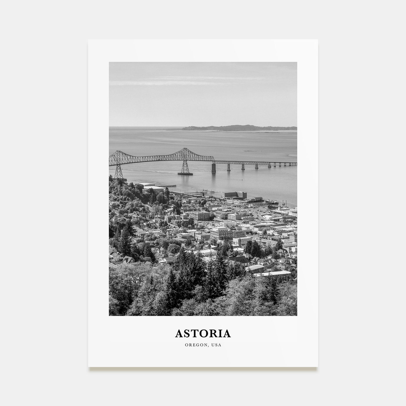 Astoria, Oregon Portrait B&W Poster
