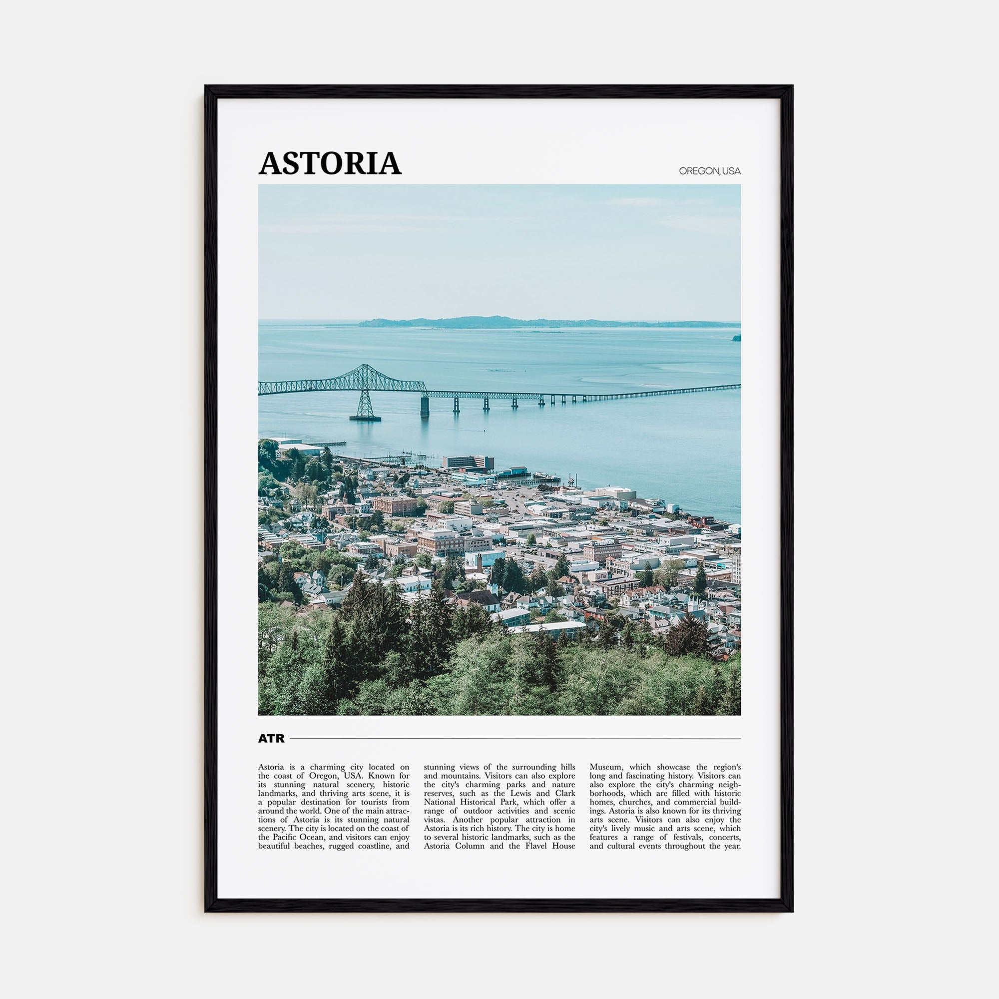 Astoria, Oregon Travel Color Poster