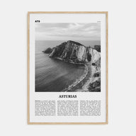 Asturias Travel B&W Poster
