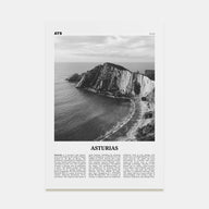 Asturias Travel B&W Poster
