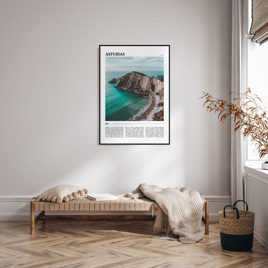 Asturias Travel Color Poster