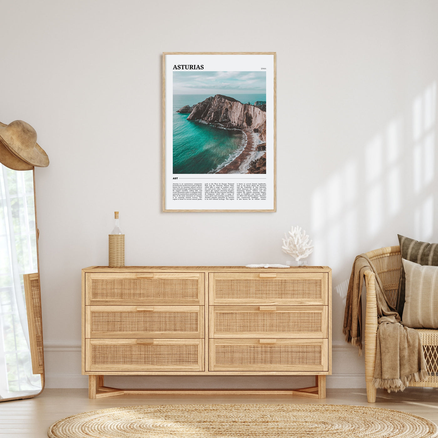 Asturias Travel Color Poster