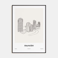 Asunción Drawn Poster