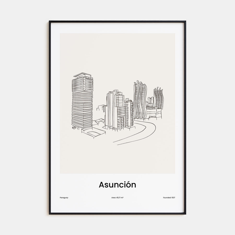 Asunción Drawn Poster