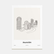 Asunción Drawn Poster