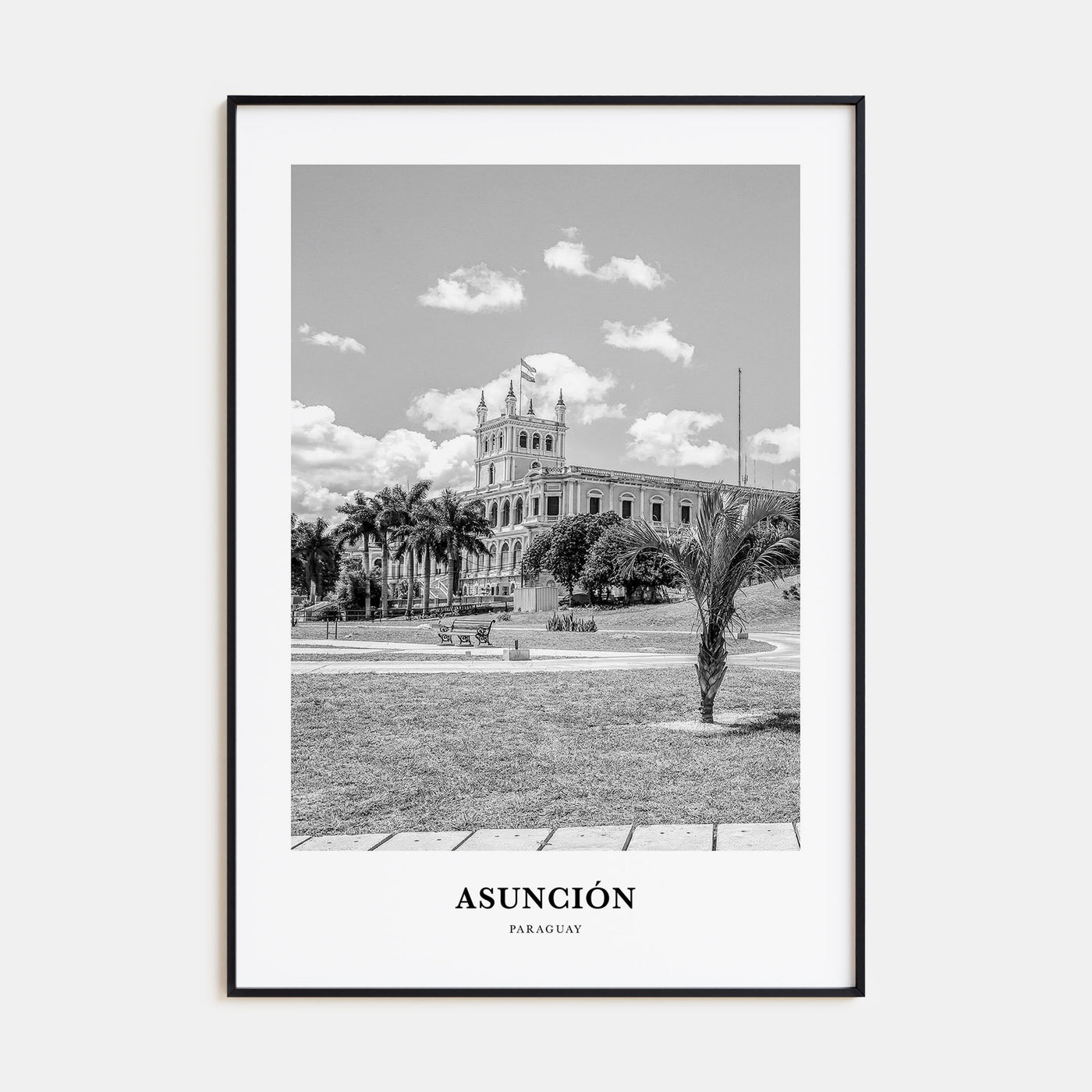Asunción Portrait B&W Poster