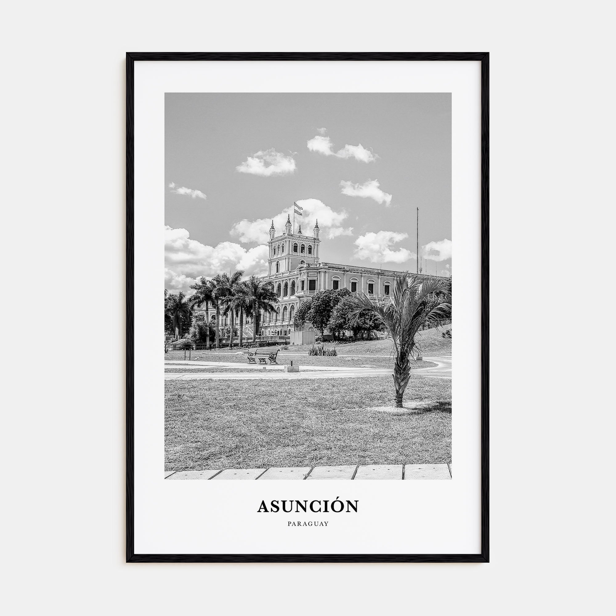 Asunción Portrait B&W Poster