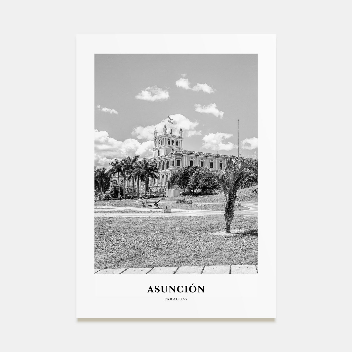 Asunción Portrait B&W Poster