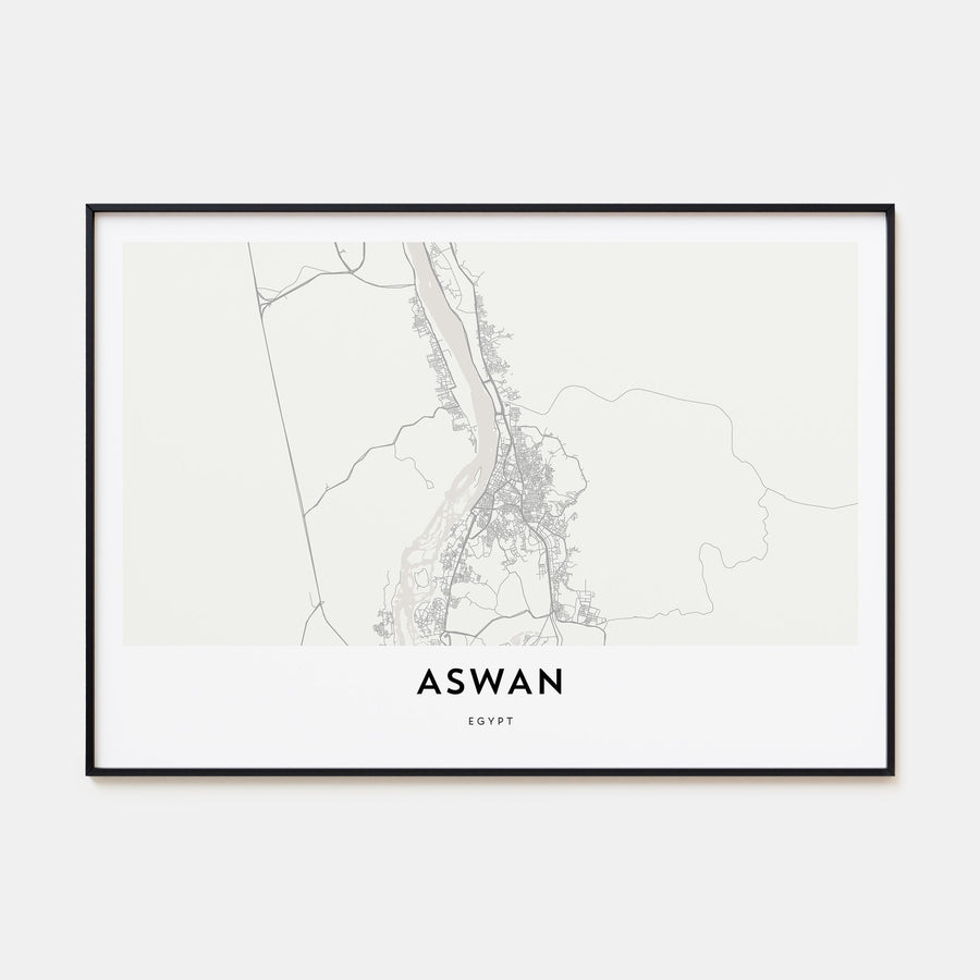 Aswan Map Landscape Poster