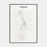 Aswan Map Portrait Poster