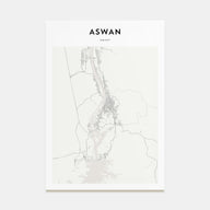 Aswan Map Portrait Poster