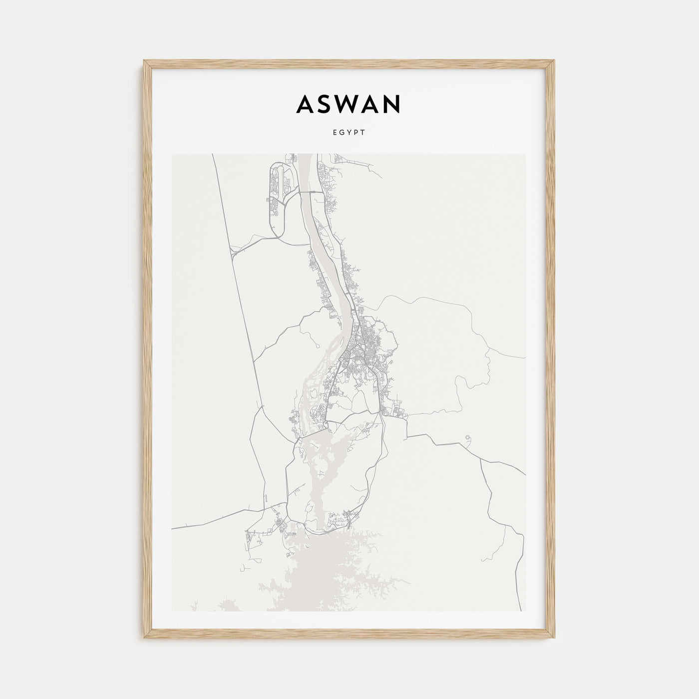 Aswan Map Portrait Poster
