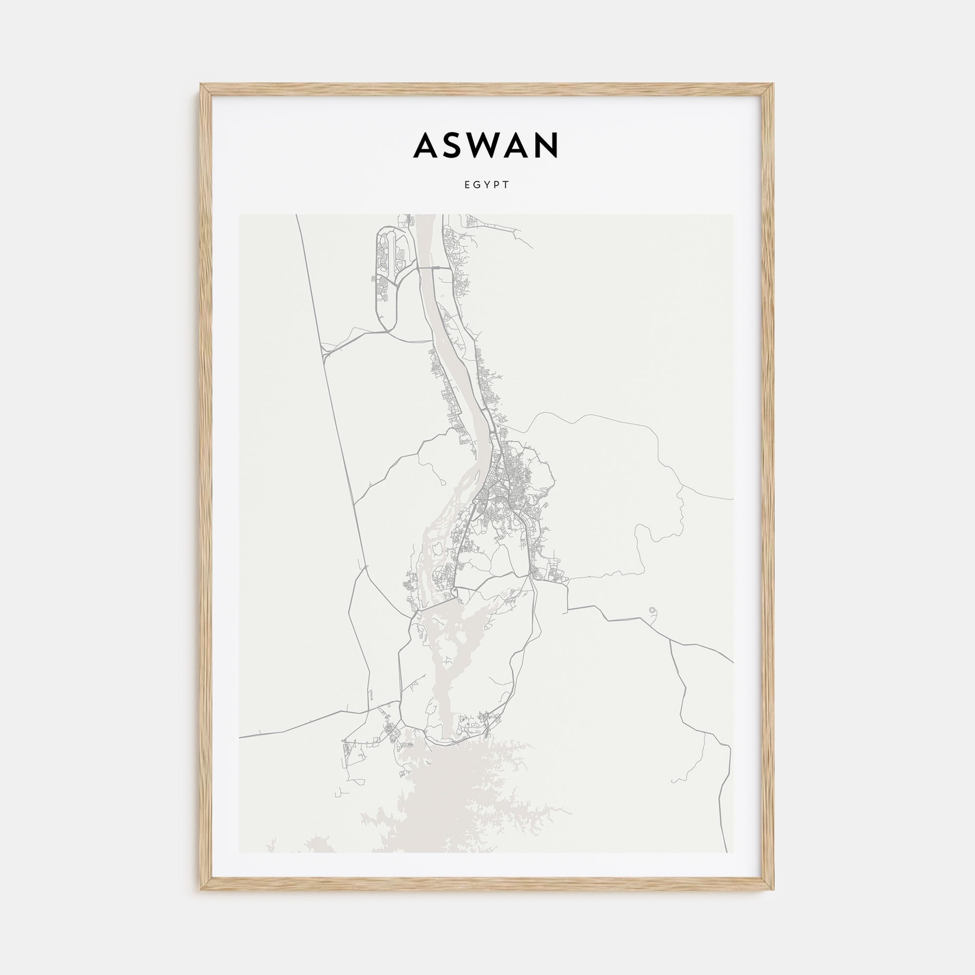 Aswan Map Portrait Poster