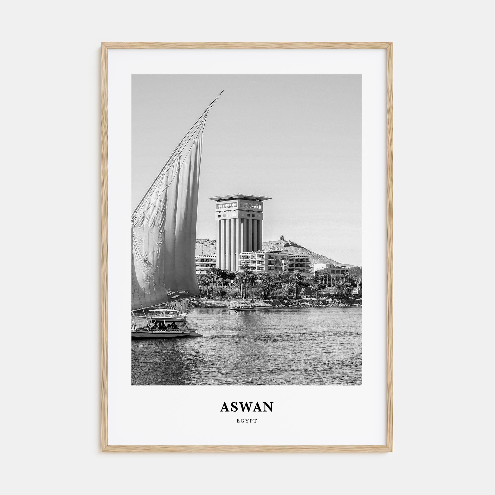 Aswan Portrait B&W Poster