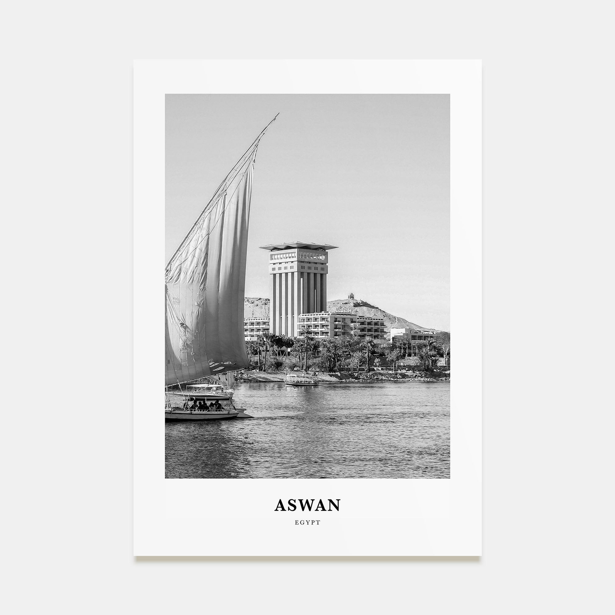Aswan Portrait B&W Poster