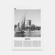 Aswan Travel B&W Poster