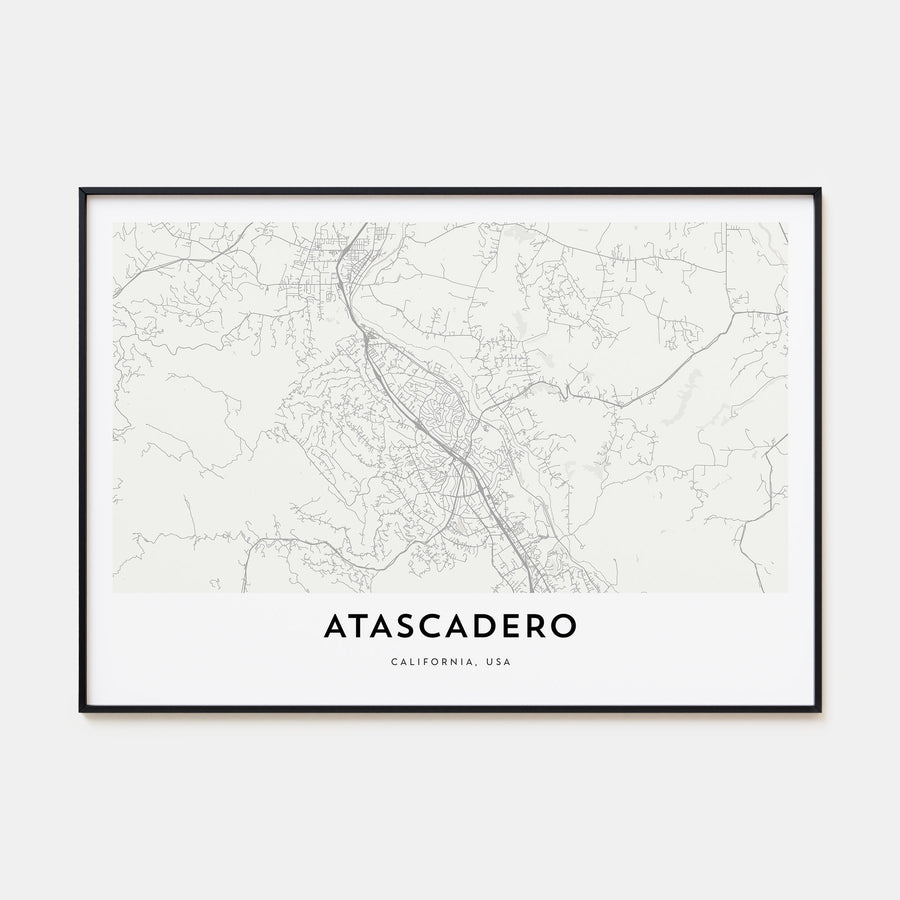 Atascadero Map Landscape Poster