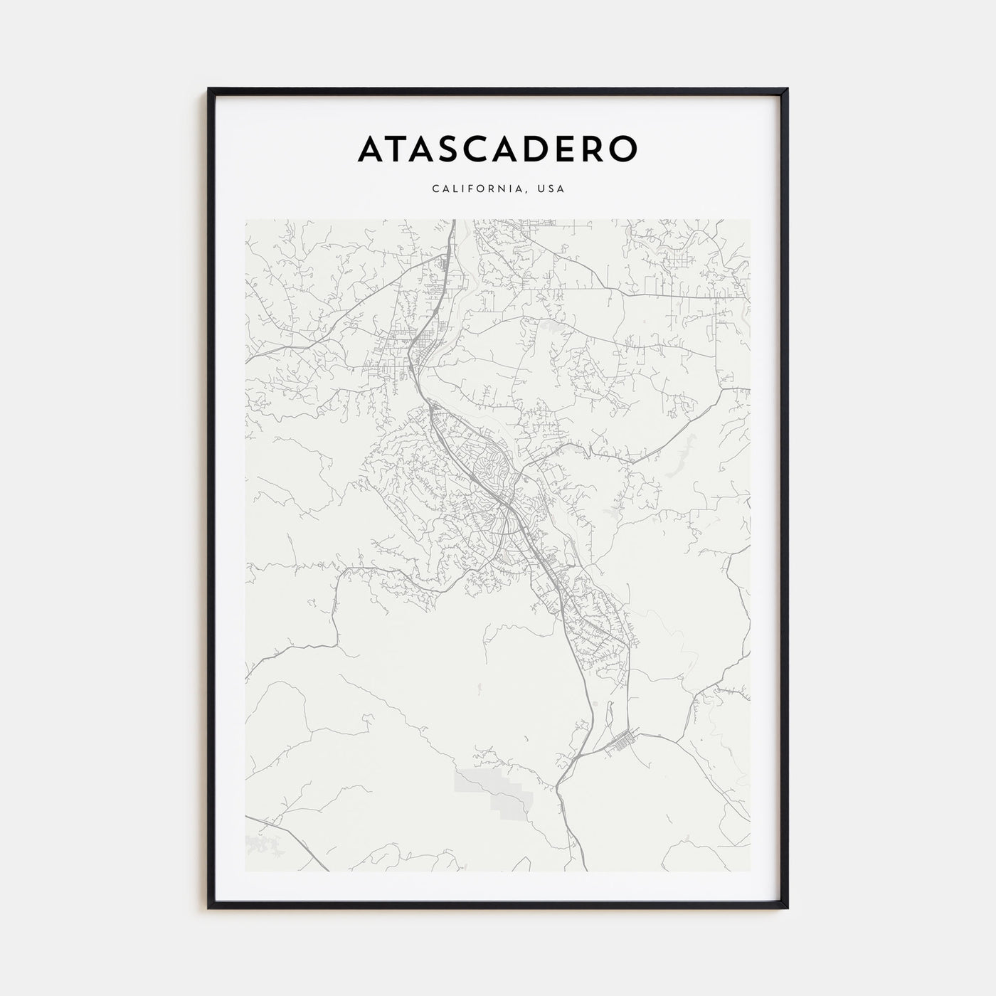 Atascadero Map Portrait Poster