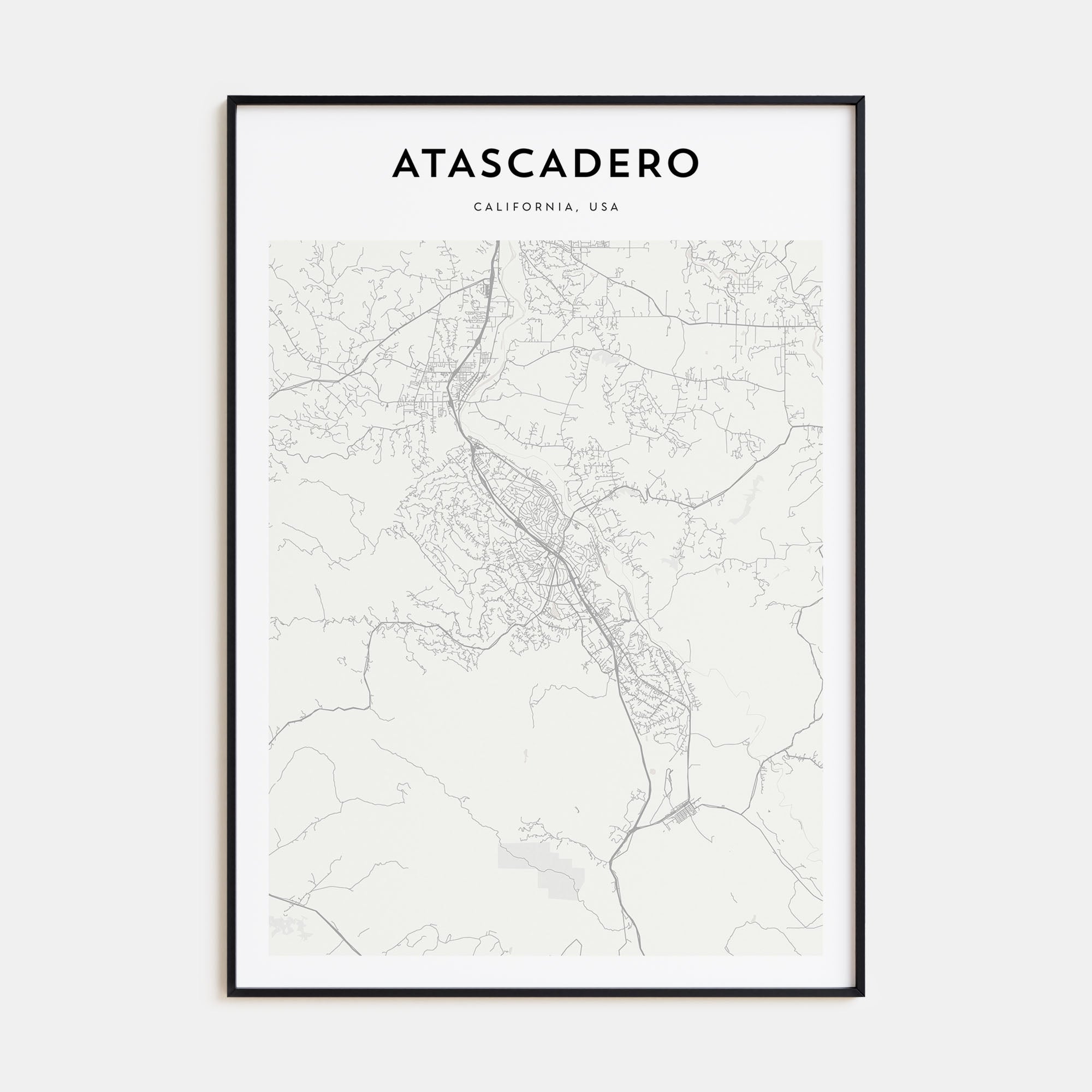Atascadero Map Portrait Poster