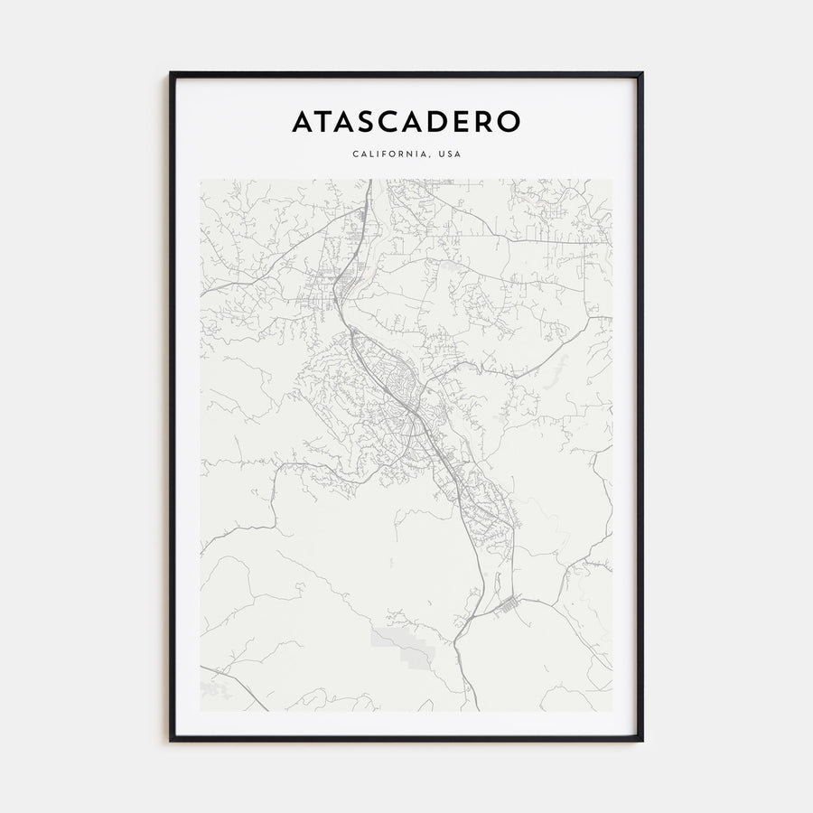 Atascadero Map Portrait Poster