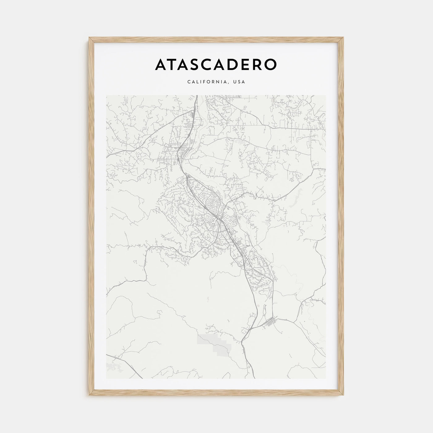 Atascadero Map Portrait Poster
