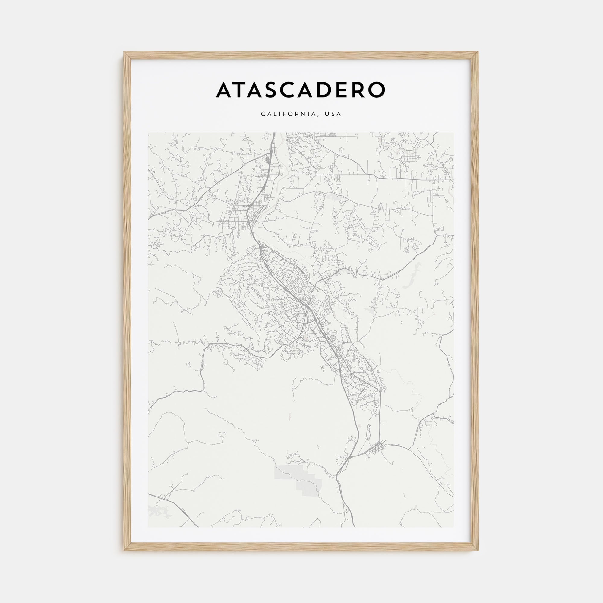 Atascadero Map Portrait Poster