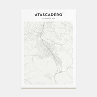 Atascadero Map Portrait Poster