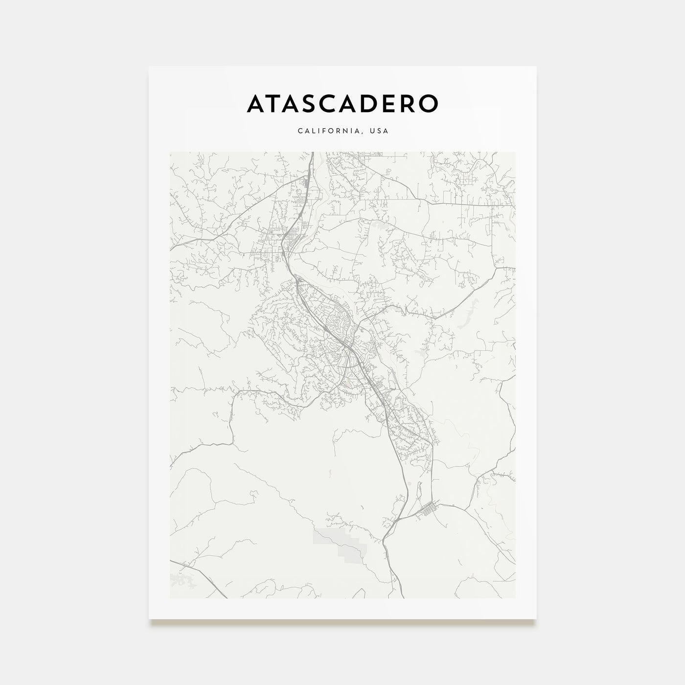 Atascadero Map Portrait Poster
