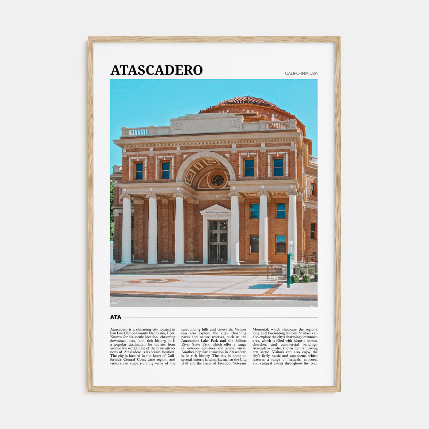 Atascadero Travel Color Poster